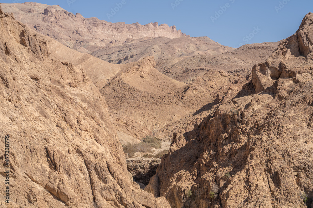 View of Chbika -  mountain oasis in western Tunisia -Tozeur governorate - Tunisia 