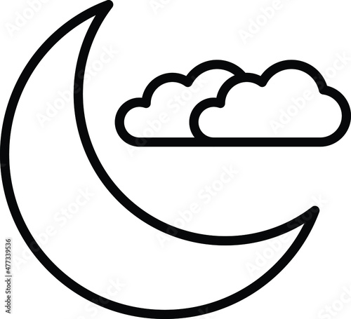 Crescent Moon Icon Style