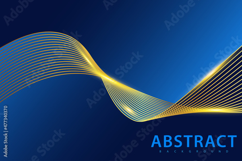blue abstract background vector modern lines business design wave shape gradient light graphic dynamic element energy presentation wavy fluid, photo