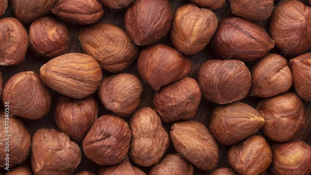 Closeup top view of hazelnuts. Food backdrop Closeup top view of hazelnuts. Food backdrop