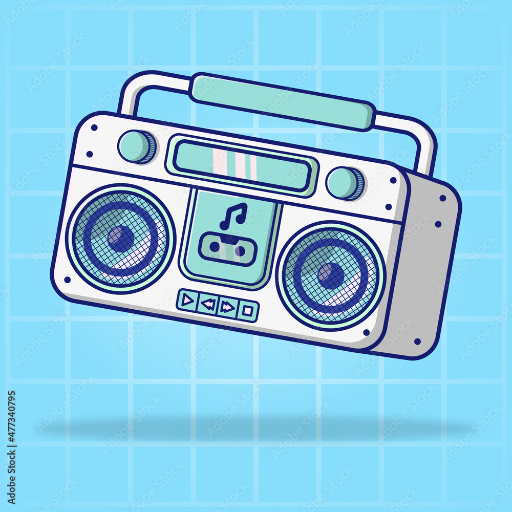 radio cassette tape boombox vintage music player old retro cool