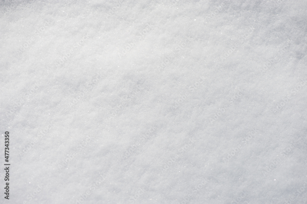 White snow surface on a sunny day. - obrazy, fototapety, plakaty 