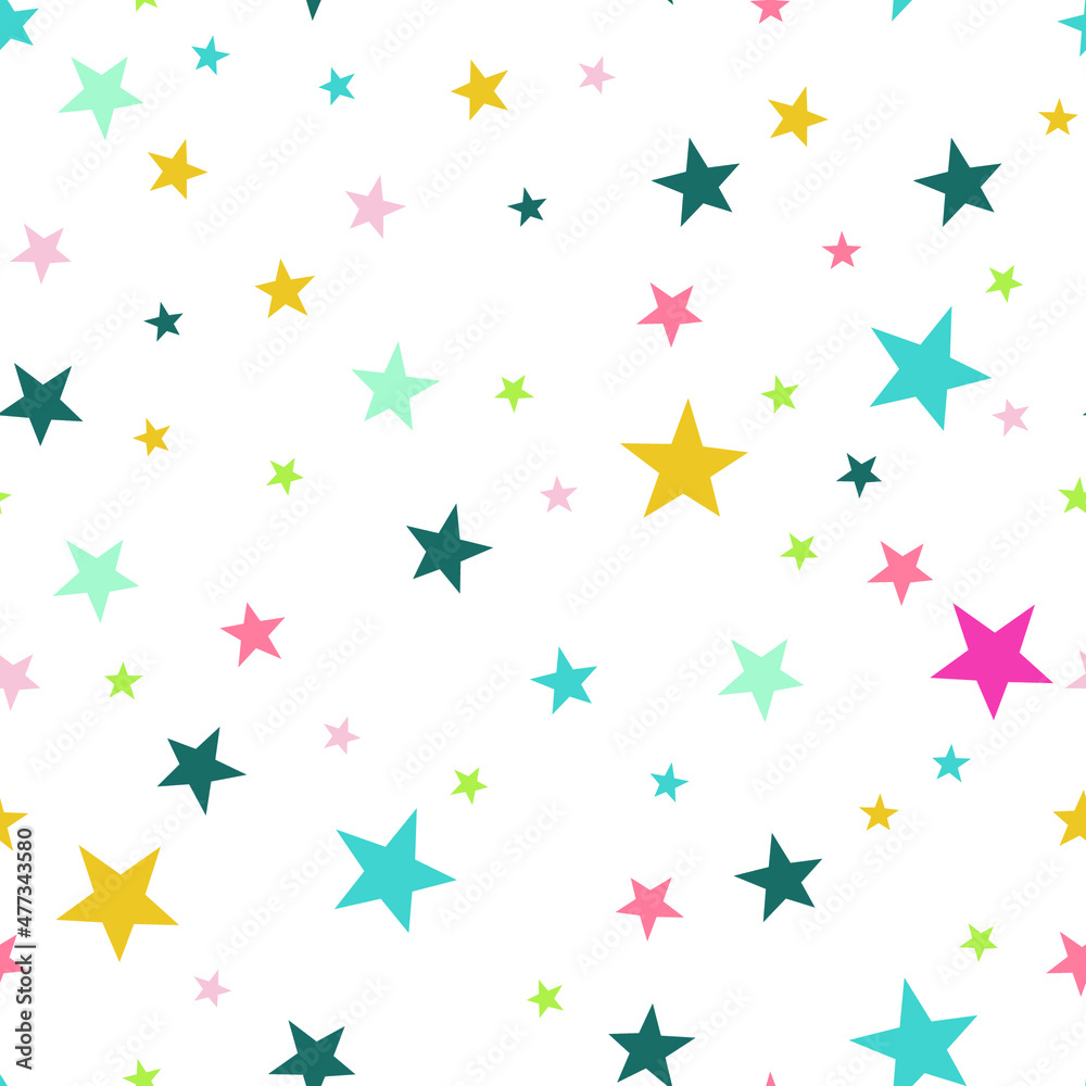 Cute seamless pattern with stars. vector illustration Cute seamless pattern with stars. vector illustration
