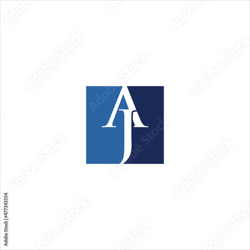 letter a j logo vector emblem © Najwa