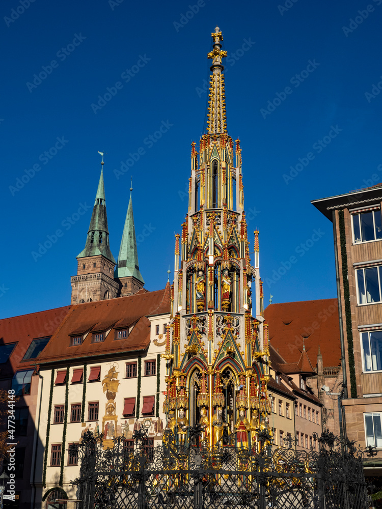 Fototapeta premium Walking through the streets of Nuremberg (germany) at christmas