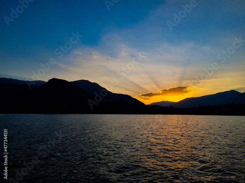 Como lake in the evening photo