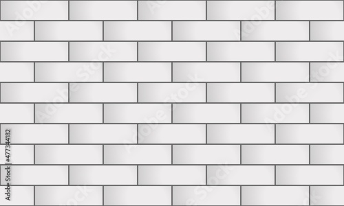 Seamless white brickwall pattern. Geometric ornament. Mosaic motif. Grid background. Digital design element. bathroom Stone or ceramic kitchen. Brick wall or floor texture. Vector flat illustration.