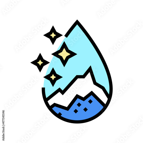 artesian water color icon vector. artesian water sign. isolated symbol illustration