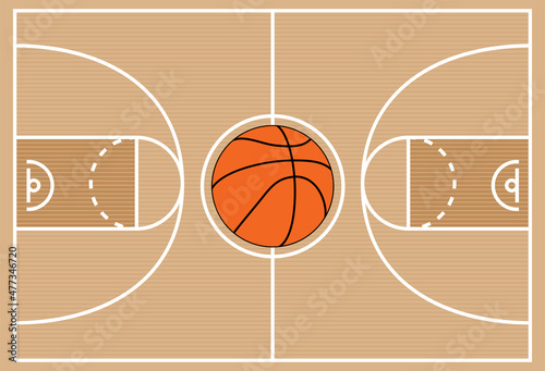 vector illustration of basketball court symbol
