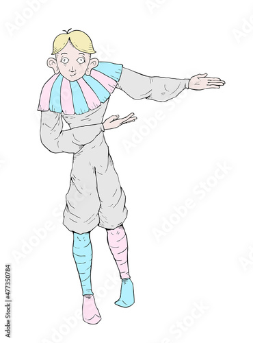 Funny harlequin draw