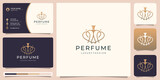 minimalist perfume logo. bottles logo design template. creative bottle perfume,luxury fashion,inspiration.