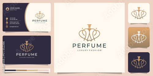 minimalist perfume logo. bottles logo design template. creative bottle perfume,luxury fashion,inspiration.