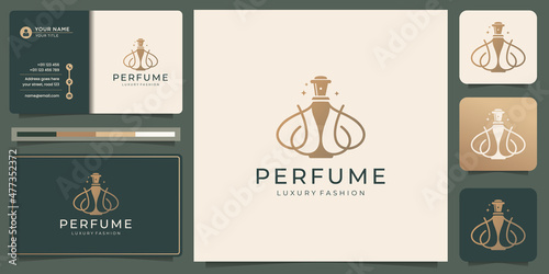 perfume bottles logo design template creative bottle perfume,luxury fashion,inspiration.