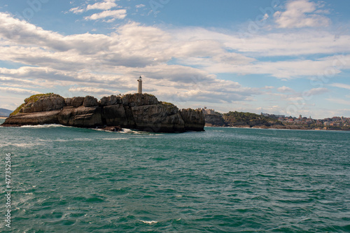 Mouro Island in the bay of Santander photo