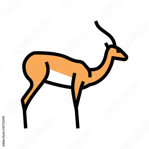 antelope wild animal color icon vector. antelope wild animal sign. isolated symbol illustration