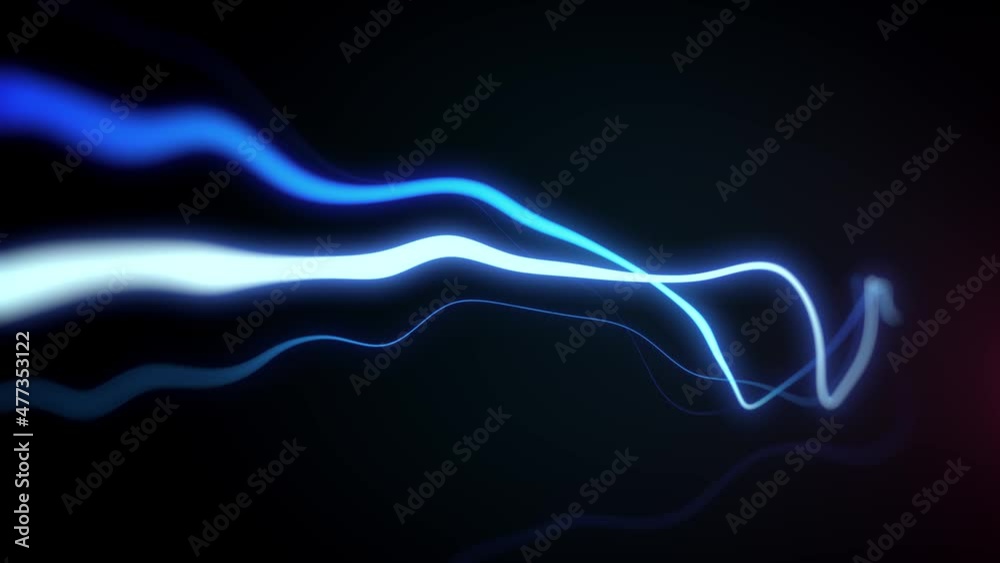 Abstract Light Strings Patterns Flowing Background/ 4k animation of an abstract technology wallpaper background of design slow motion stroke patterns and strings going in and out