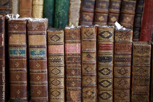 A collection of antique books