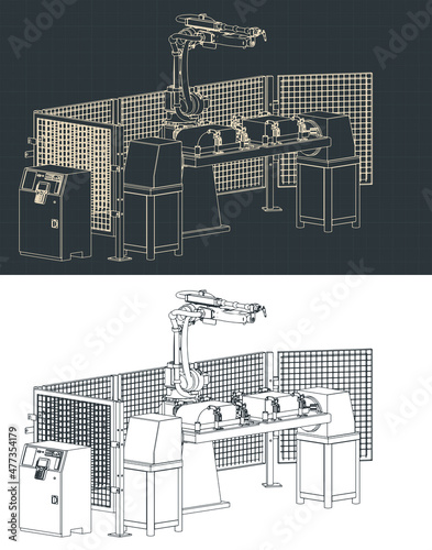 Robotic welding line drawings