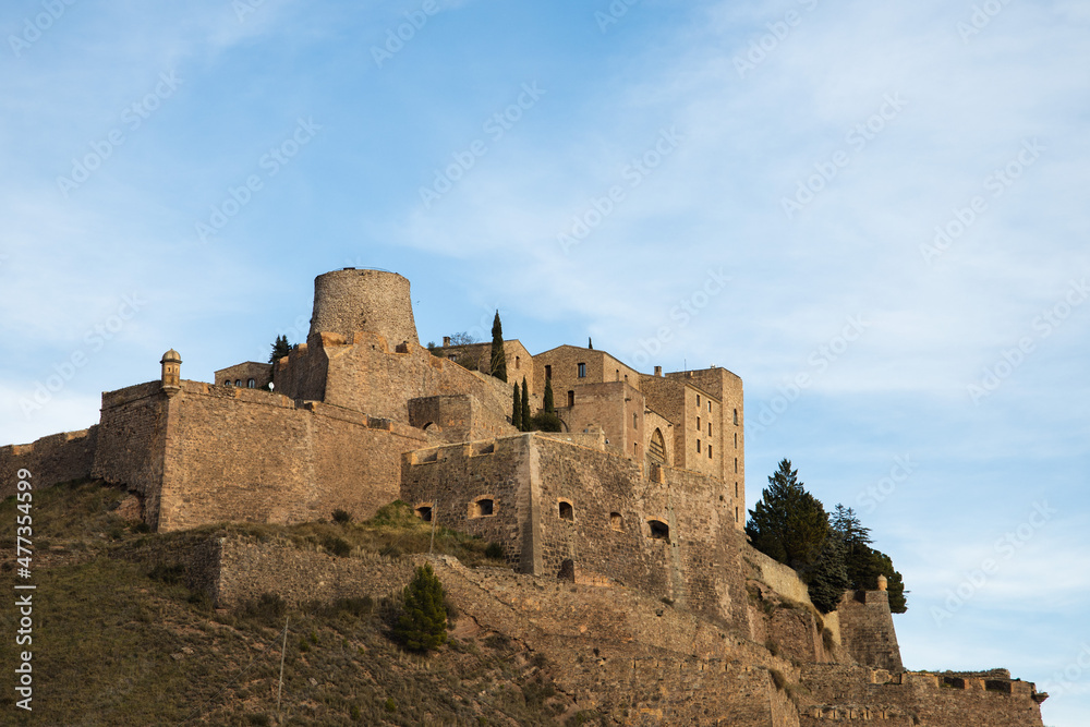 Castle of Cardona, medieval fortress on the hill, Catalonia, Spain