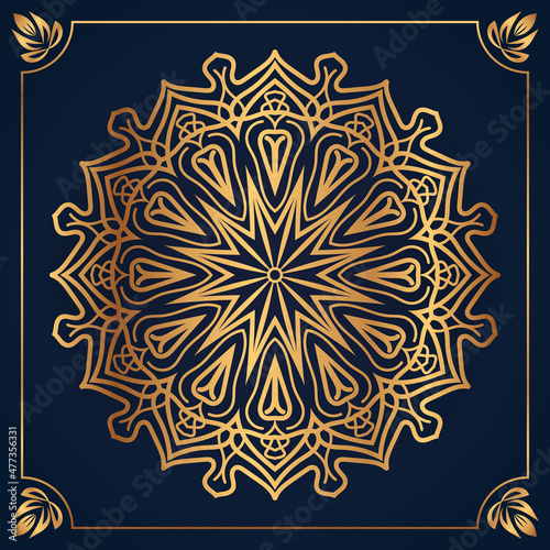Luxury wedding mandala background premium vector ornamental design