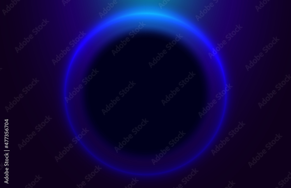 Eclipse. Glowing circle on a dark blue background Eclipse. Glowing circle on a dark blue background