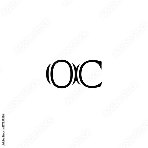 letter o c logo vector creative template