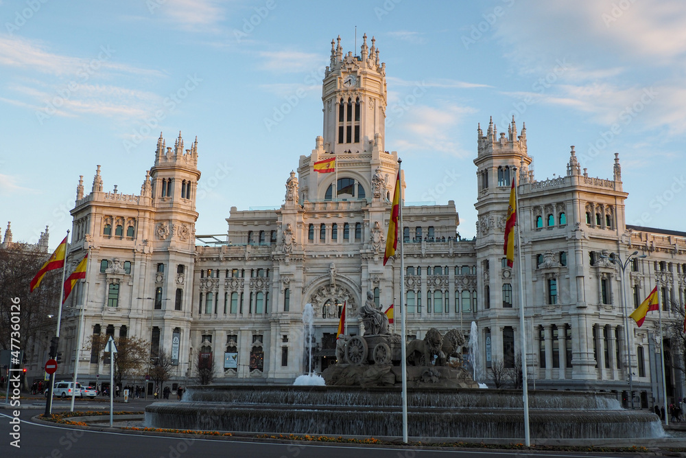 Naklejka premium Cibeles square,Madrid, Spain 