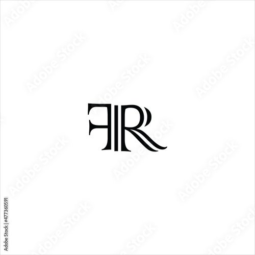 letter f r logo vector creative template