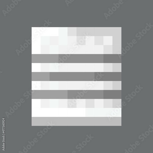 White square paper reminders 3d set pixel art. Vector illustration.