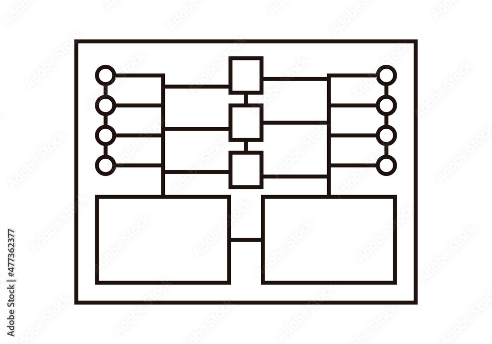 Icono negro de chip electrónico en fondo blanco. Icono negro de chip electrónico en fondo blanco.