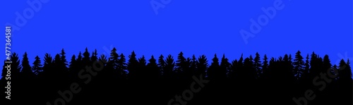 blue night forest