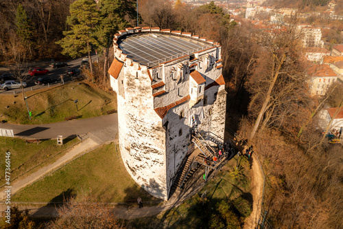 Aerial view of Turnul Alb, Brasov, Romania. photo