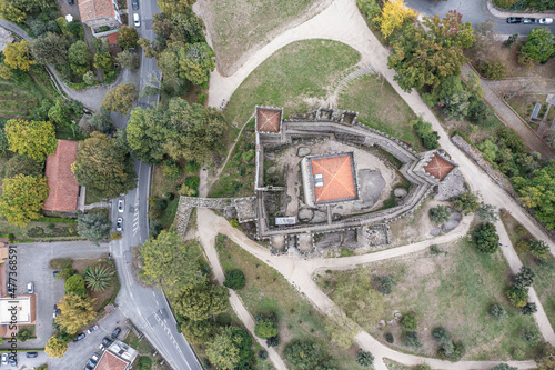 Aerial view of Palace Duques de Bragança, Guimaraes, Portugal. photo