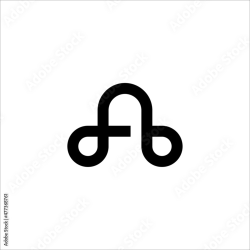 FA AF FF FAF A AND F Abstract initial monogram letter alphabet logo design