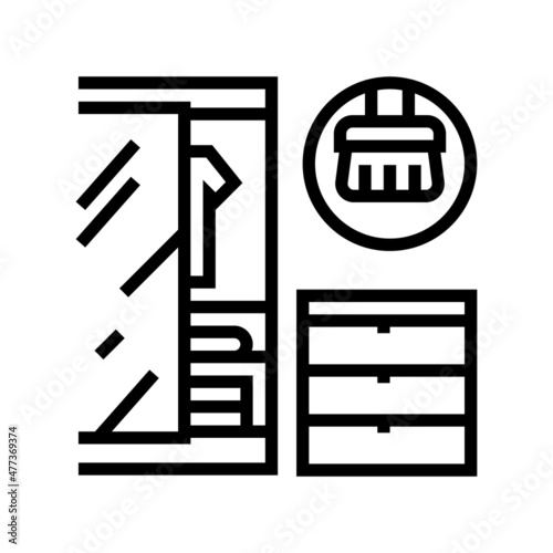 appliance cleaning line icon vector. appliance cleaning sign. isolated contour symbol black illustration