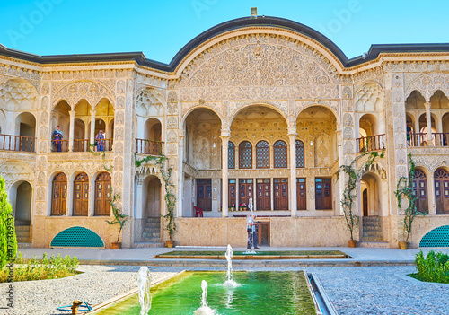 The famous Tabatabaei mansion in Kashan, Iran photo