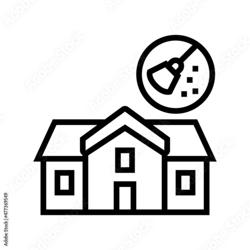 home organizing line icon vector. home organizing sign. isolated contour symbol black illustration