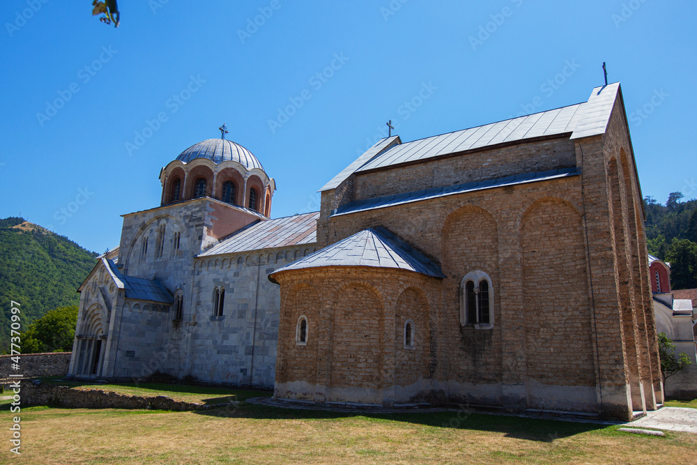 The Studenica Monastery, 12th-century Serbian Orthodox Church monastery. UNESCO World Cultural Heritage. Serbia, Europe.