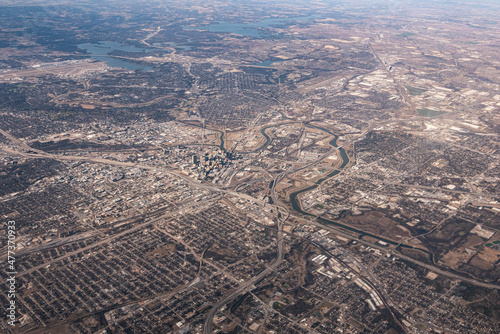 Aerial view of Fort Worth, Texas, USA photo
