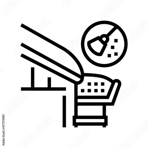 gutter cleaning line icon vector. gutter cleaning sign. isolated contour symbol black illustration