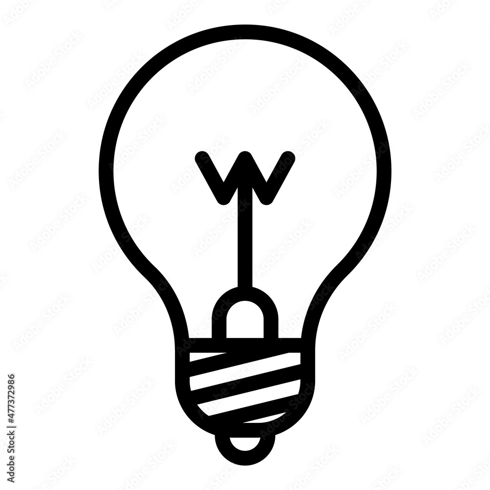 Idea Light Flat Icon Isolated On White Background Idea Light Flat Icon Isolated On White Background