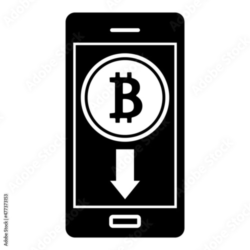 Bitcoin Flat Icon Isolated On White Background