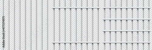 Slika na platnu Realistic metal prison bars