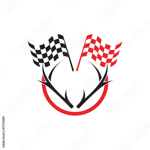 fast deer logo vector concept