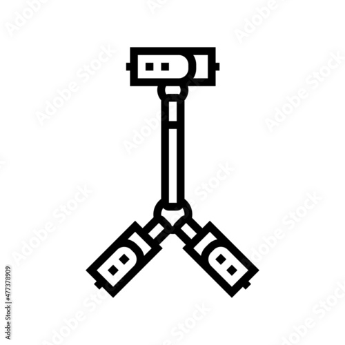 bondage sex toy line icon vector. bondage sex toy sign. isolated contour symbol black illustration