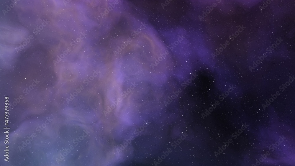 Obraz premium Nebula in space, science fiction wallpaper, stars and galaxy, 3d illustration