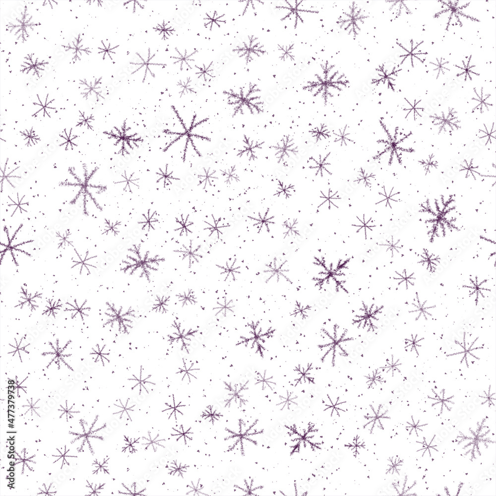 Hand Drawn Snowflakes Christmas Seamless Pattern. Subtle Flying Snow Flakes on chalk snowflakes Background. Astonishing chalk handdrawn snow overlay. Beautiful holiday season decoration. Hand Drawn Snowflakes Christmas Seamless Pattern. Subtle Flying Snow Flakes on chalk snowflakes Background. Astonishing chalk handdrawn snow overlay. Beautiful holiday season decoration.