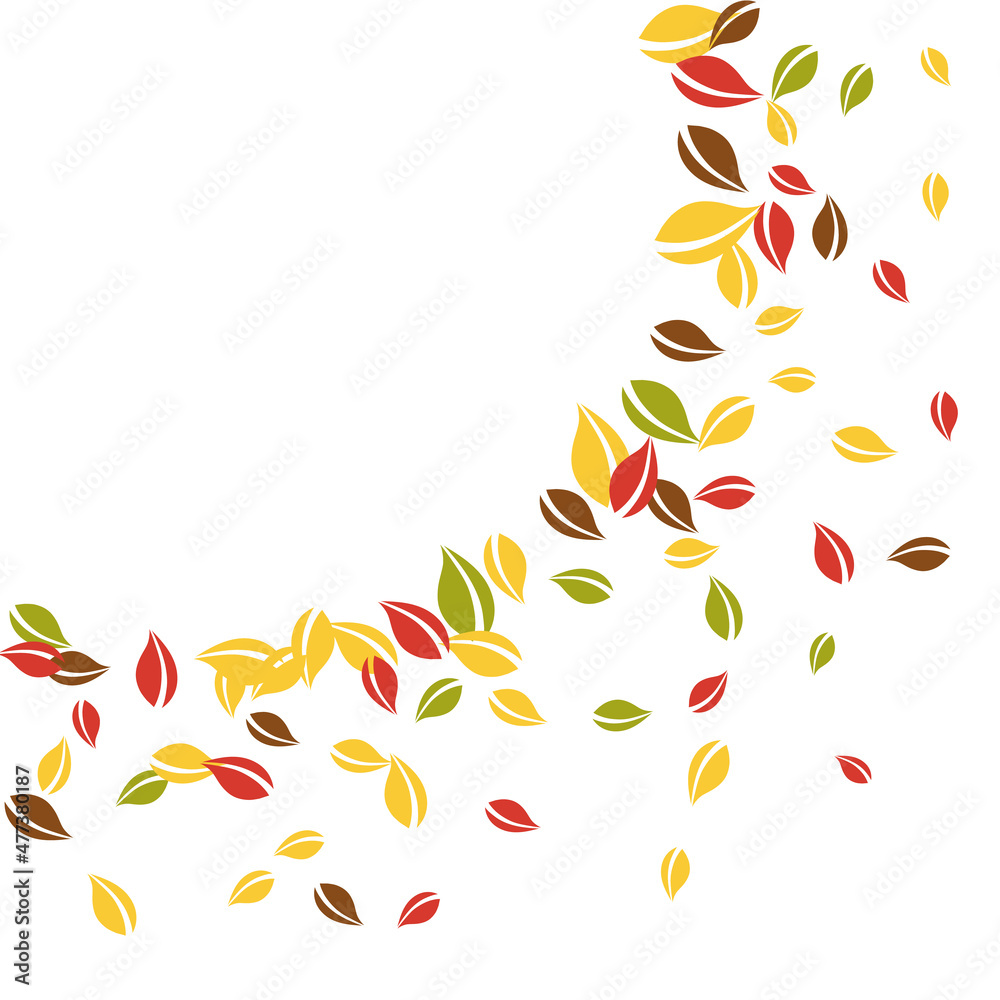 Falling autumn leaves. Red, yellow, green, brown c Falling autumn leaves. Red, yellow, green, brown c