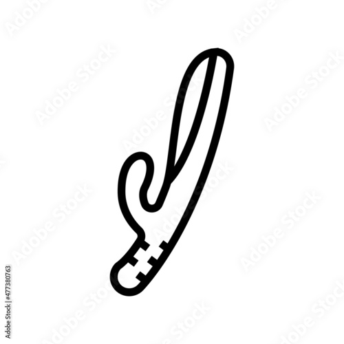 dildo sex toy line icon vector. dildo sex toy sign. isolated contour symbol black illustration