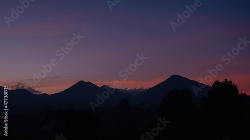 sunset over the mountains